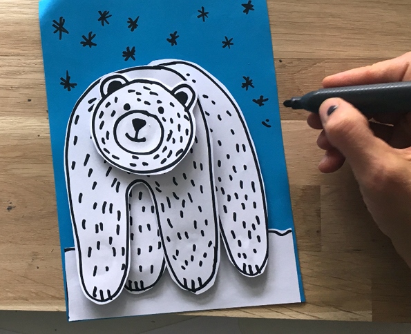 کاردستی خرس قطبی+کاردستی مدرسه