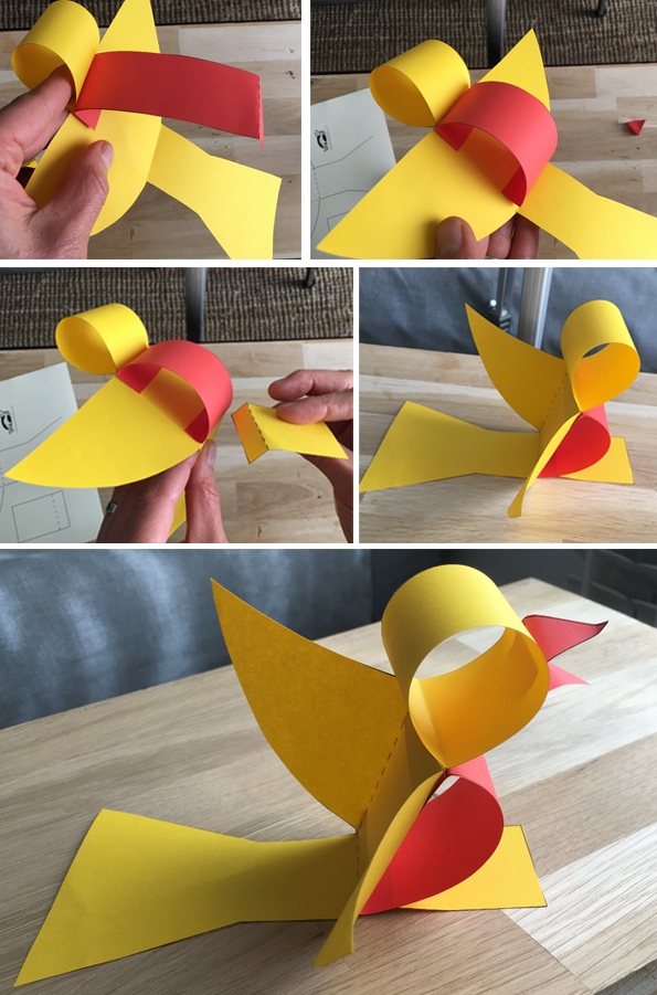 پرنده کاغذی+ کاردستی برای مدرسه